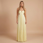 Nancy - Faltenrock Halter Cut-Out Maxikleid