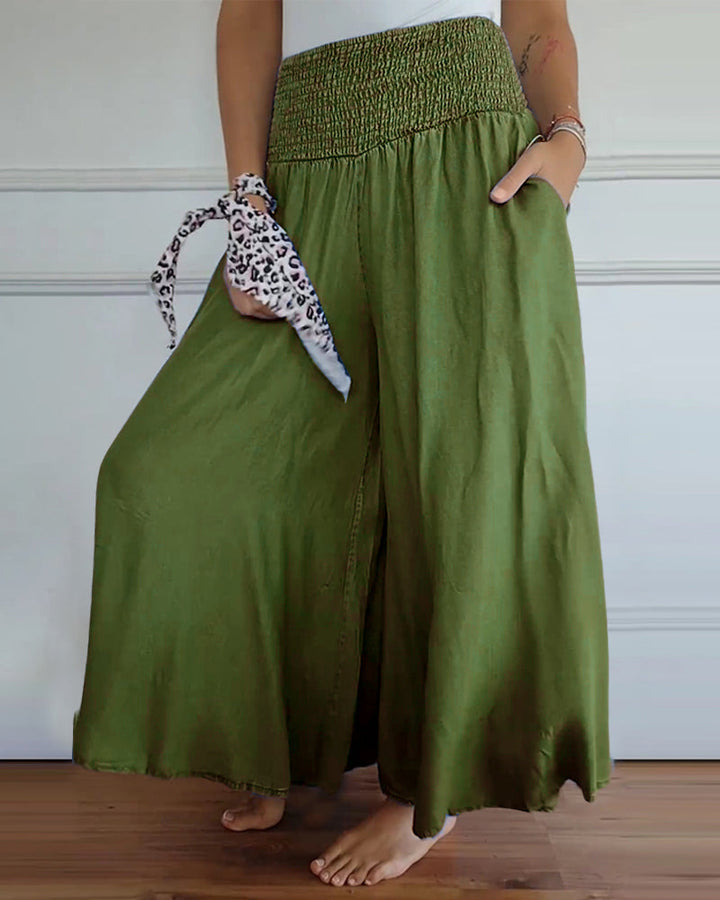 Damen Weite Hose Rock Eleganter Boho-Stil mit Hoher Taille und Weiten Beinen – Perfekt für Alltag und Urlaub