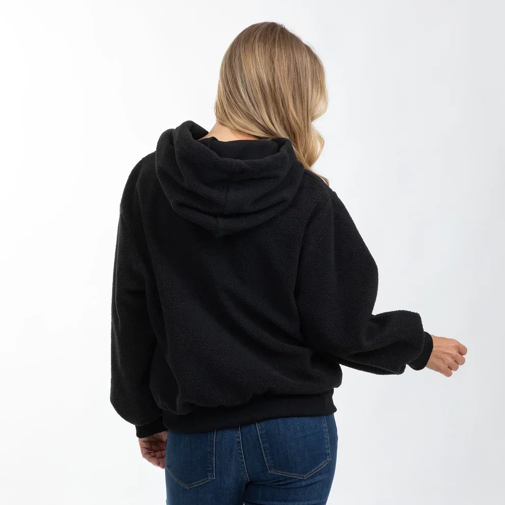 Marisabel | Damen Fleece Haustier Sling Hoodie mit Fronttasche