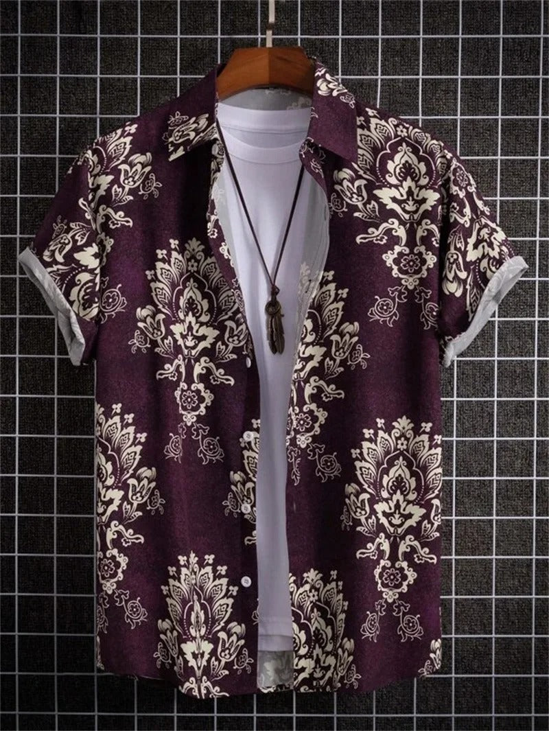 Tropisches 3D-Blumen-Hawaii-Hemd – Stil und Komfort in einem