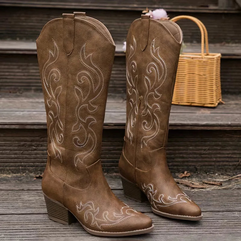 Cowboy-Stiefel mit Stickerei