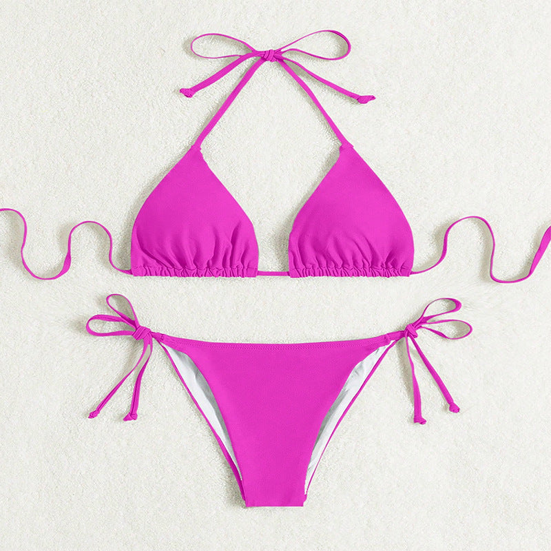 Donna – Bikinis mit Bindebändern in einfarbig