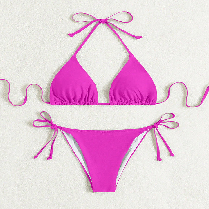 Donna – Bikinis mit Bindebändern in einfarbig