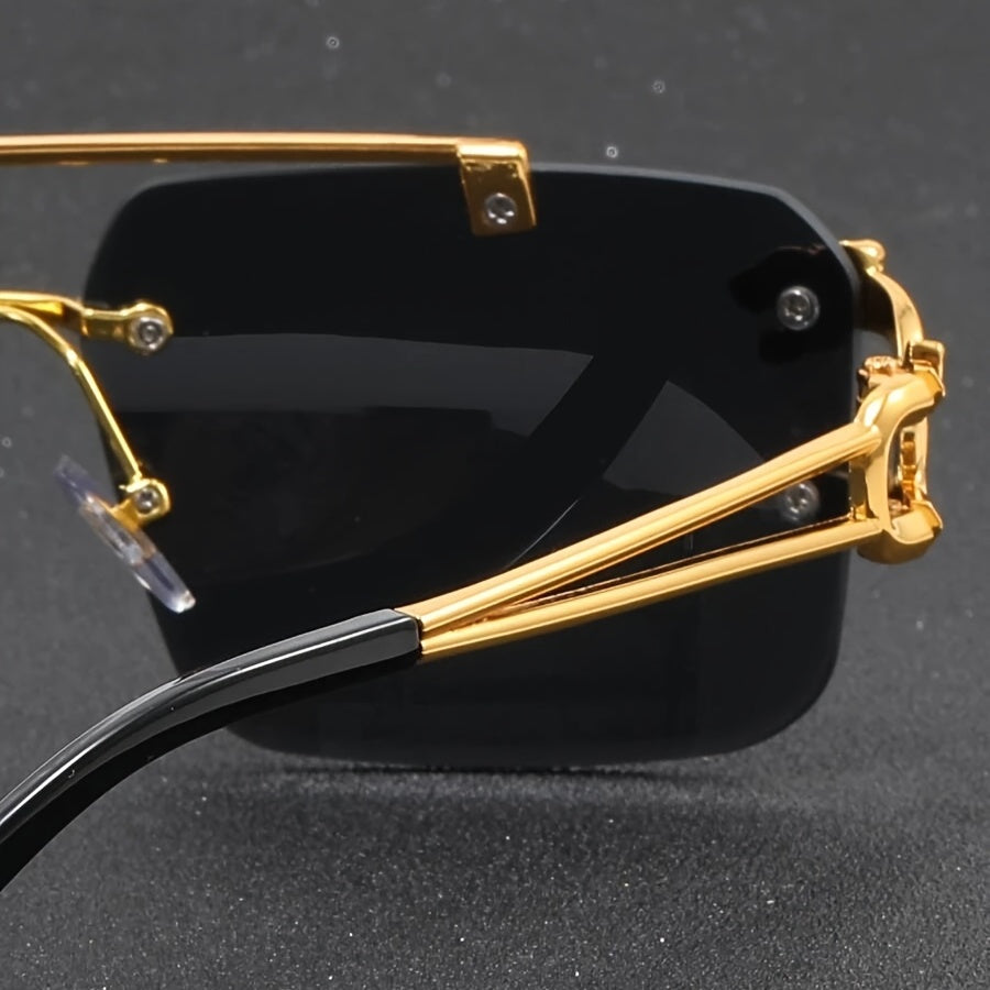 Retro-Stil Rahmenlose Sonnenbrille für Herren | Ideal für den täglichen Gebrauch im Freien