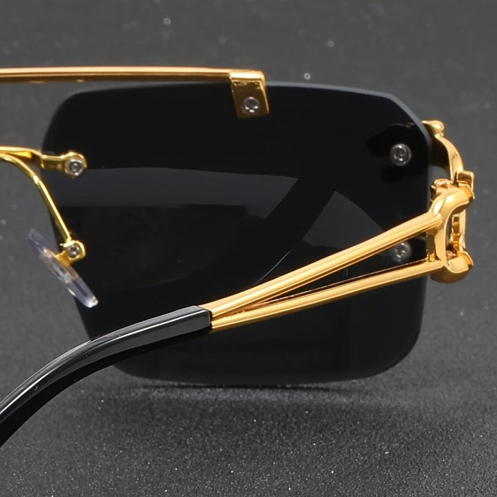 Retro-Stil Rahmenlose Sonnenbrille für Herren | Ideal für den täglichen Gebrauch im Freien