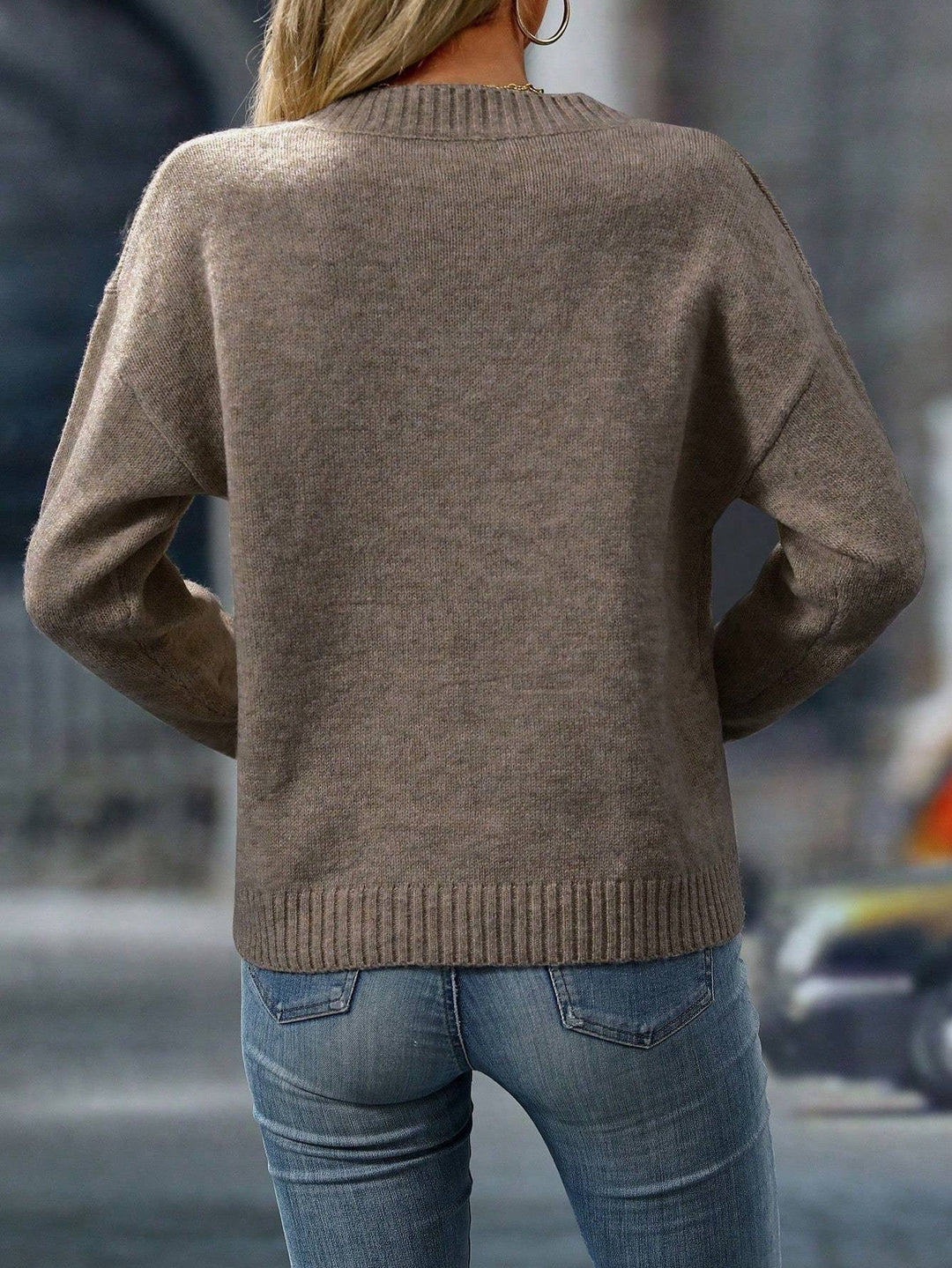 Aurelia | Müheloser V-Ausschnitt Strickpullover