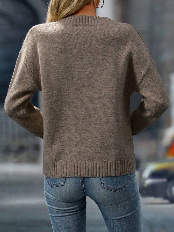 Aurelia | Müheloser V-Ausschnitt Strickpullover