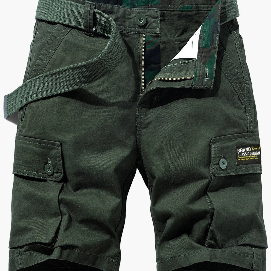 Lässige Cargo-Shorts für Herren mit Gürtel und Taschen