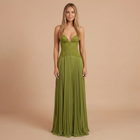 Carol - Spitzen-Corsage Faltenmaxikleid
