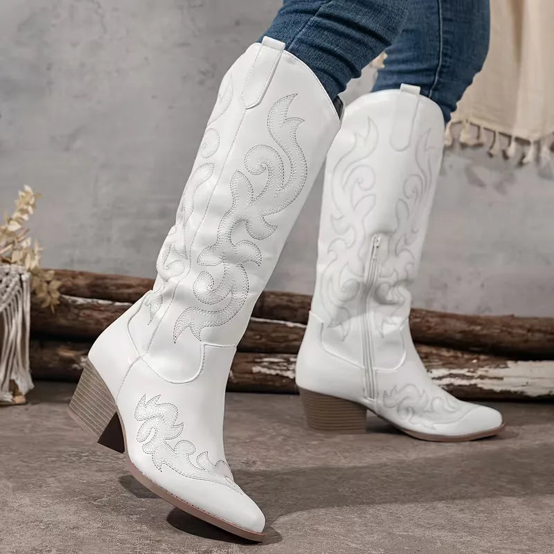 Cowboy-Stiefel mit Stickerei