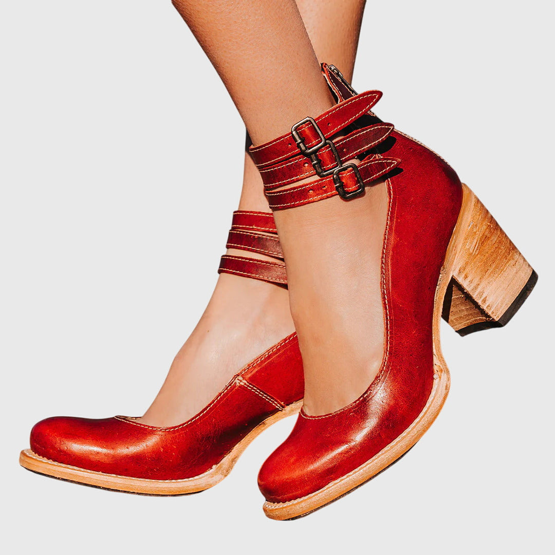 Nina - Damen Elegante Pumps mit Blockabsatz und Komfortpolsterung