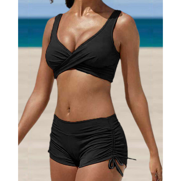 Verstellbarer Bikini in zwei Teilen mit trendigem Druck