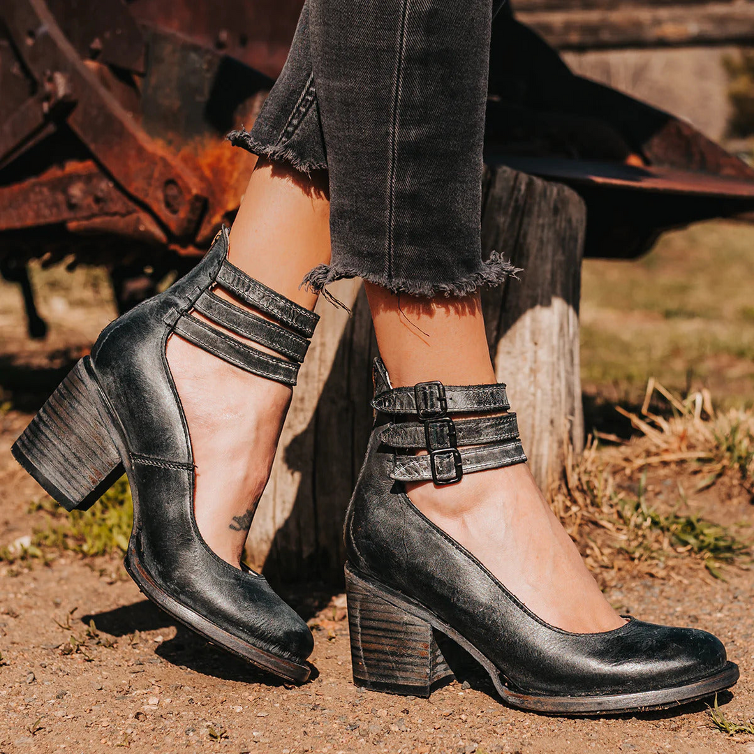 VIVIANA – Vintage Blockkheeled Stiefe