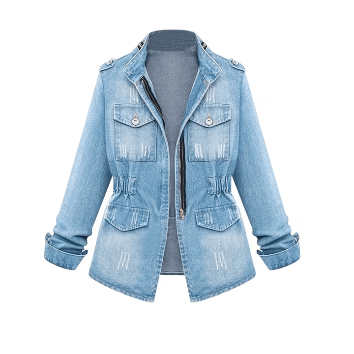 Strukturierte Jacke mit Taillierung