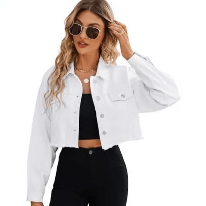 Distressed Jacke Cropped