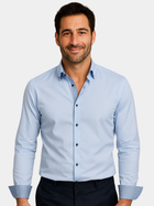 ALBERTO | ELEGANTE LEICHTE HEMD MIT KONTRASTDETAILS