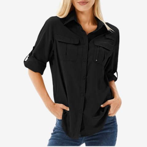 Atmungsaktive Wandershirt für Damen | Lange Ärmel