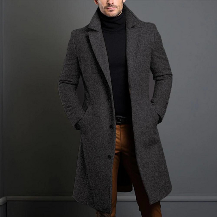 Herren Formelle Winterjacke – Klassischer Wollmantel