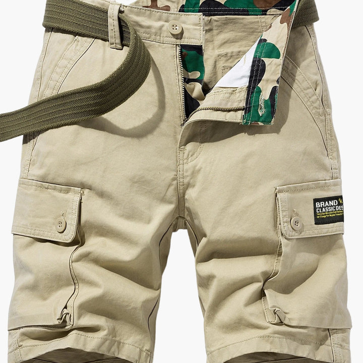 Lässige Cargo-Shorts für Herren mit Gürtel und Taschen