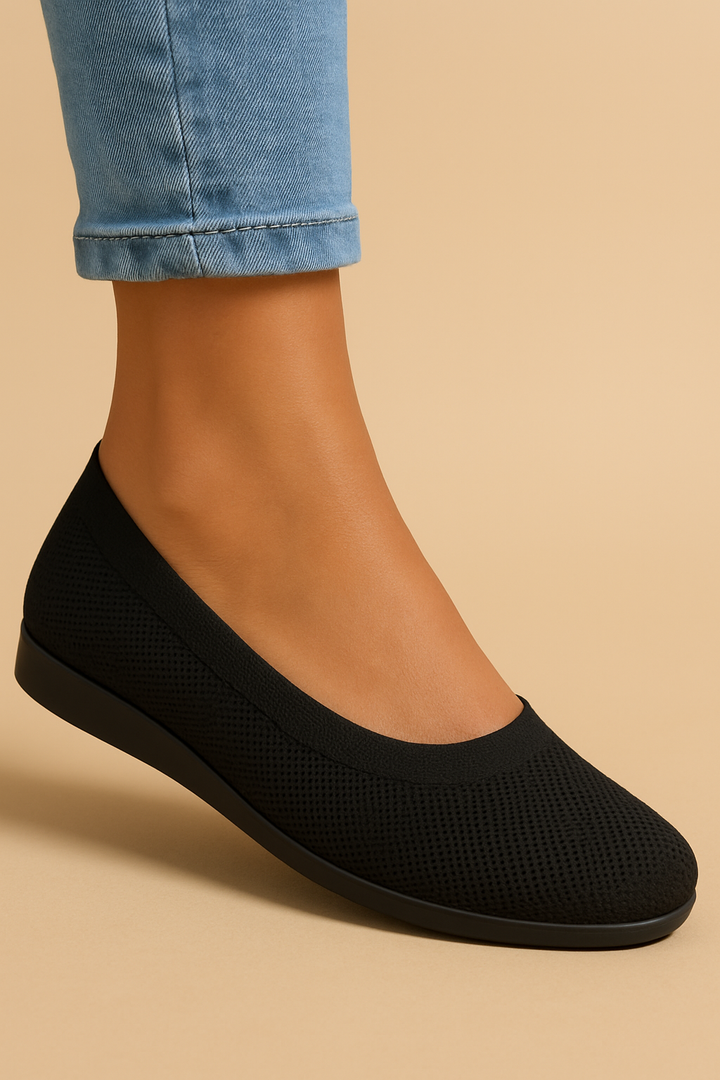 Atmungsaktive Strick-Ballerinas für Damen mit flexibler Passform