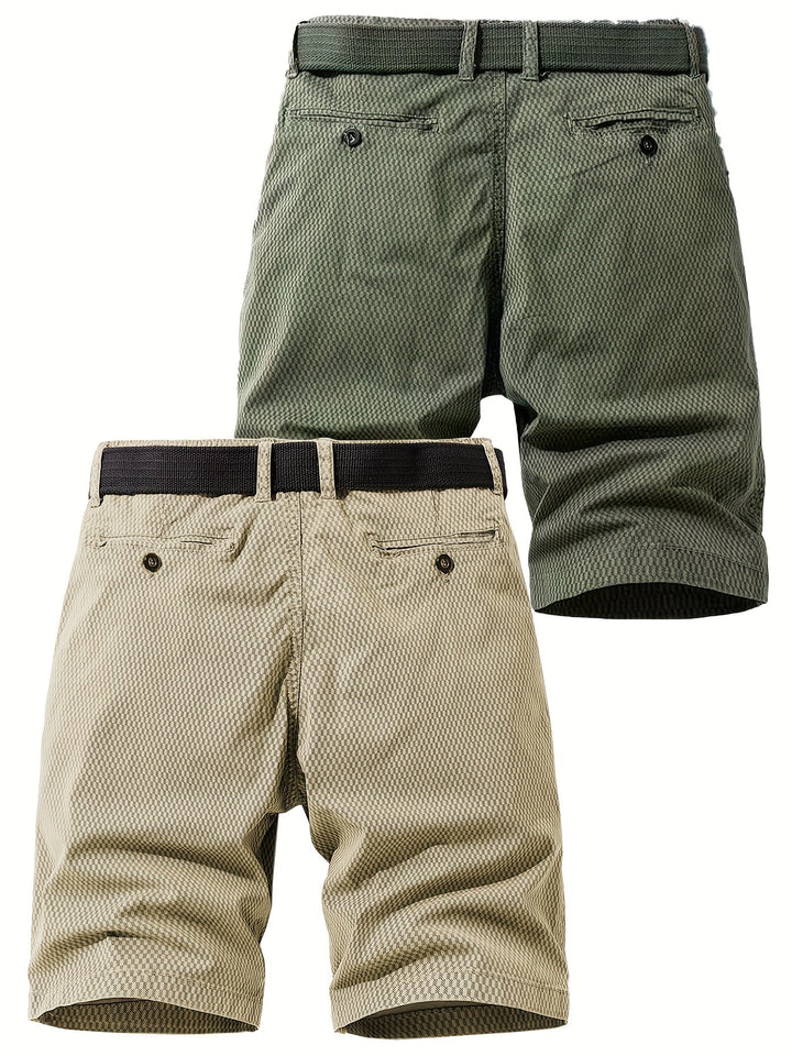 Herren-Bermudashorts mit Gürtel für Sommer- und Outdoor-Aktivitäten