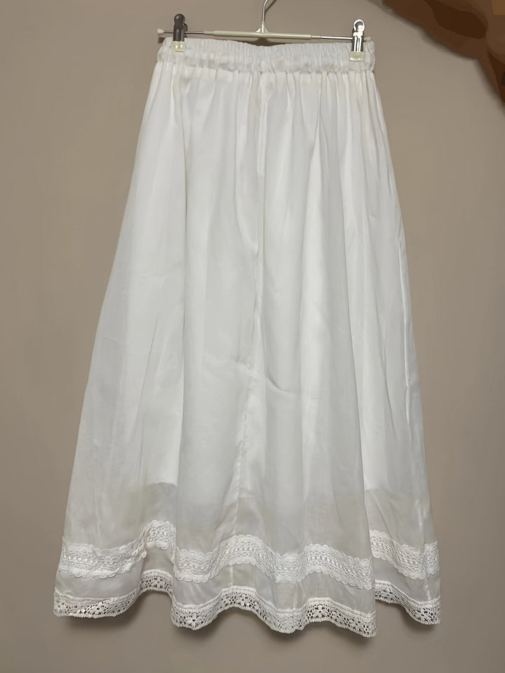 Damen Unterrock Vintage Romantisch Mit Spitzen-Details Für Den Sommer