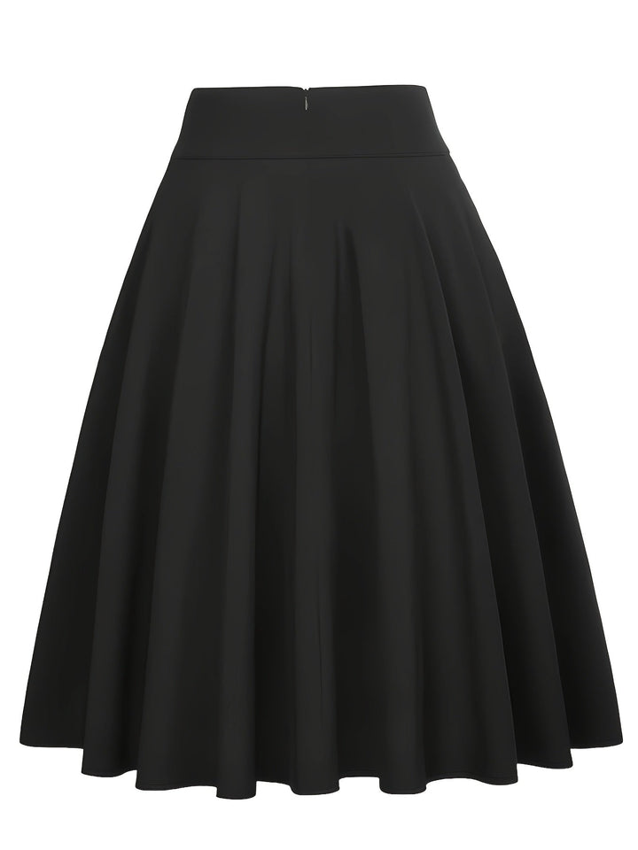 Damen A-Linien Rock Chic mit Taillengürtel und Tasche für Alltag und Fest