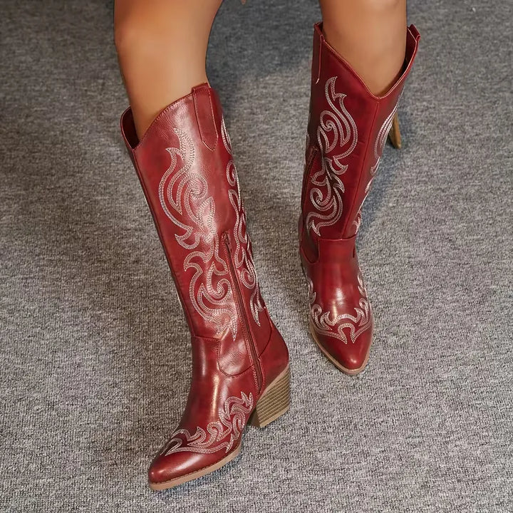 Cowboy-Stiefel mit Stickerei