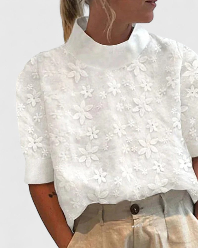 Sonelita | Elegante Bluse mit Stehkragen