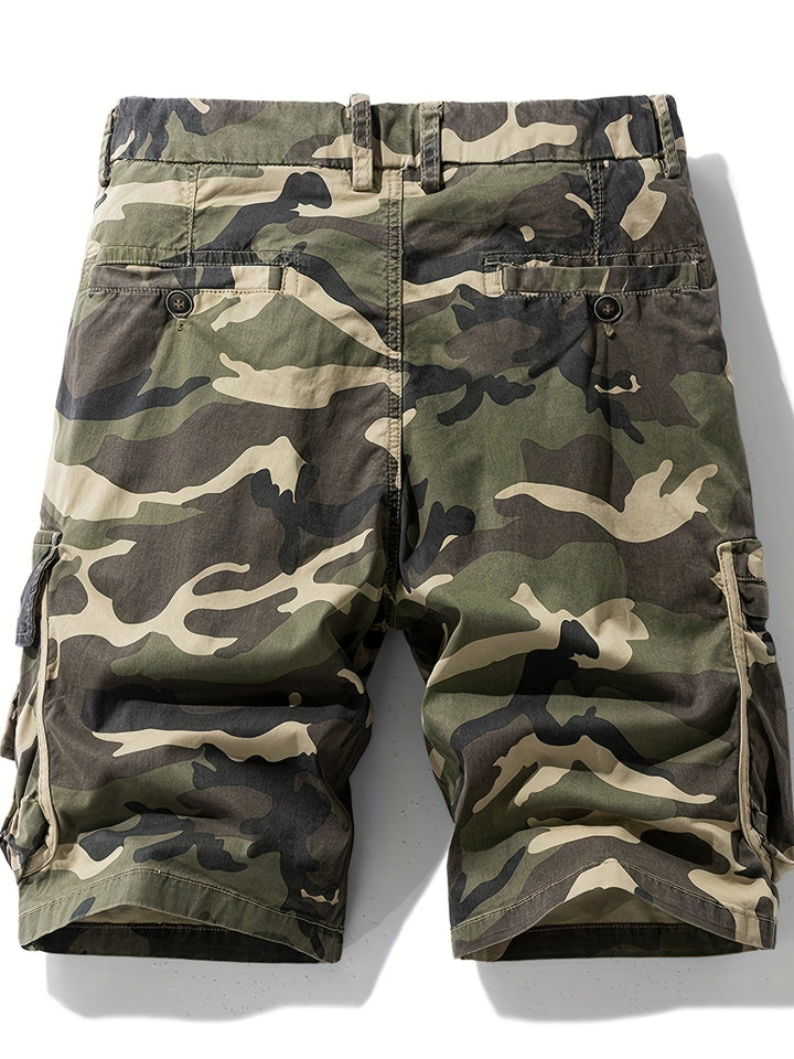 Herren-Bermudashorts mit Camouflage-Design und Taschen