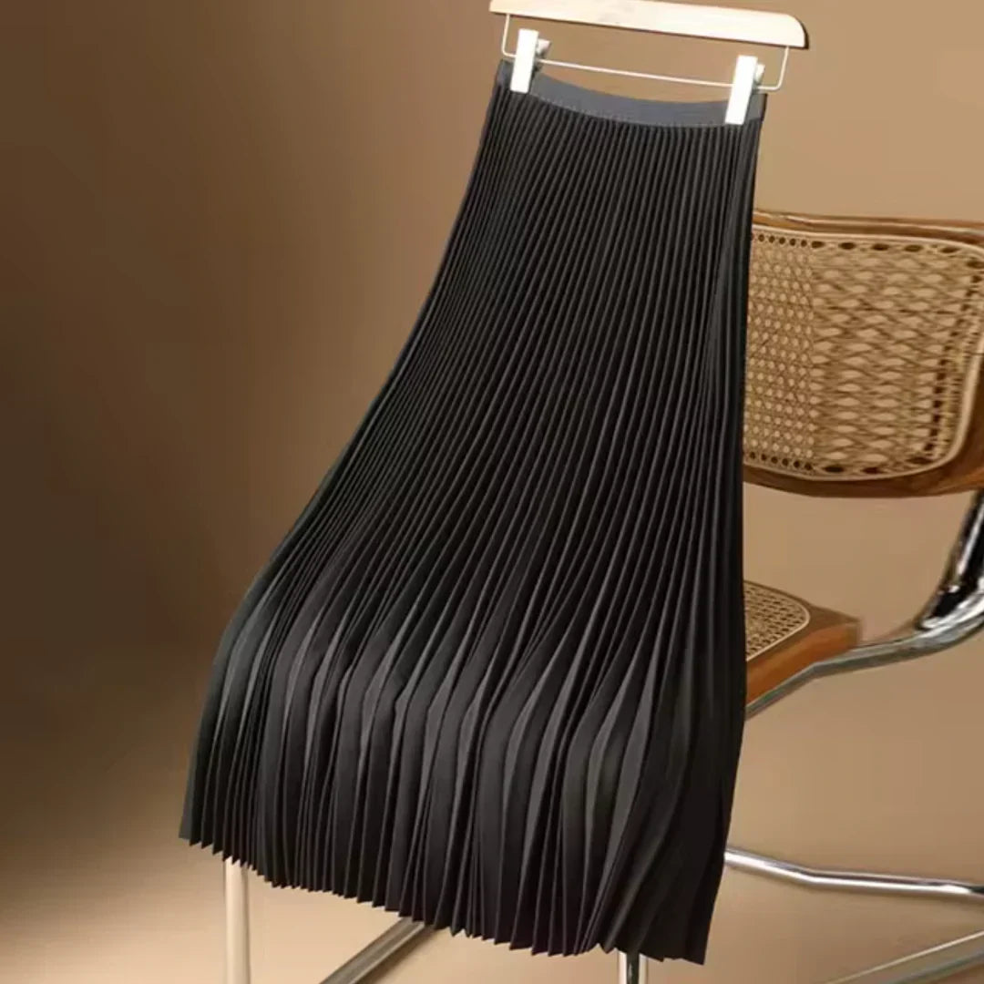 Elena Elegante Damen Plooirok – stilvolle Midi-Rock mit schmeichelhaftem Schnitt