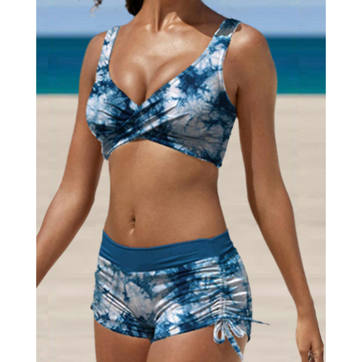 Verstellbarer Bikini in zwei Teilen mit trendigem Druck