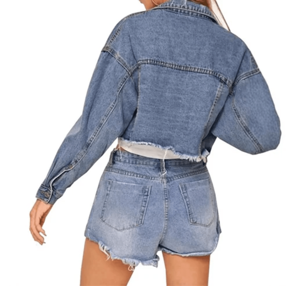 Distressed Jacke Cropped