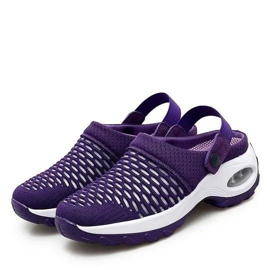 Henrike - Damen Slip-On Sneaker mit Mesh und Riemen
