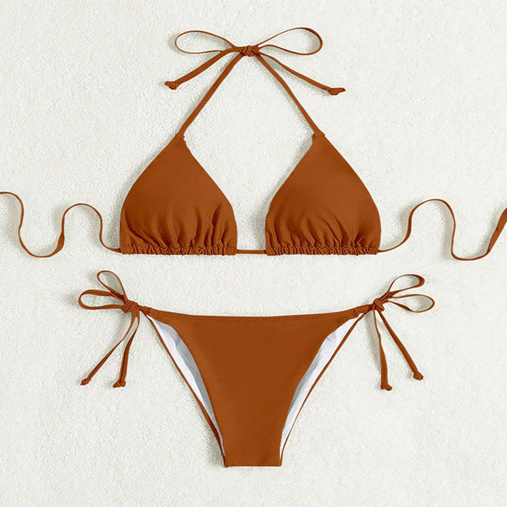 Donna – Bikinis mit Bindebändern in einfarbig