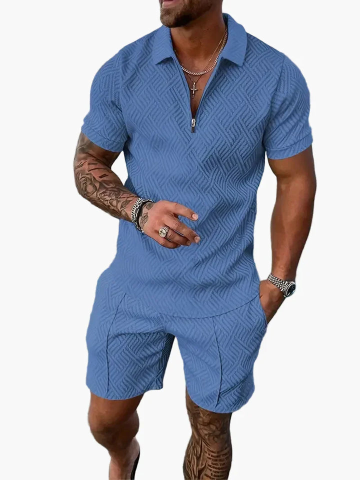 Set aus Polo und Shorts im lässigen Stil für Herren – Sommerliche entspannte Eleganz