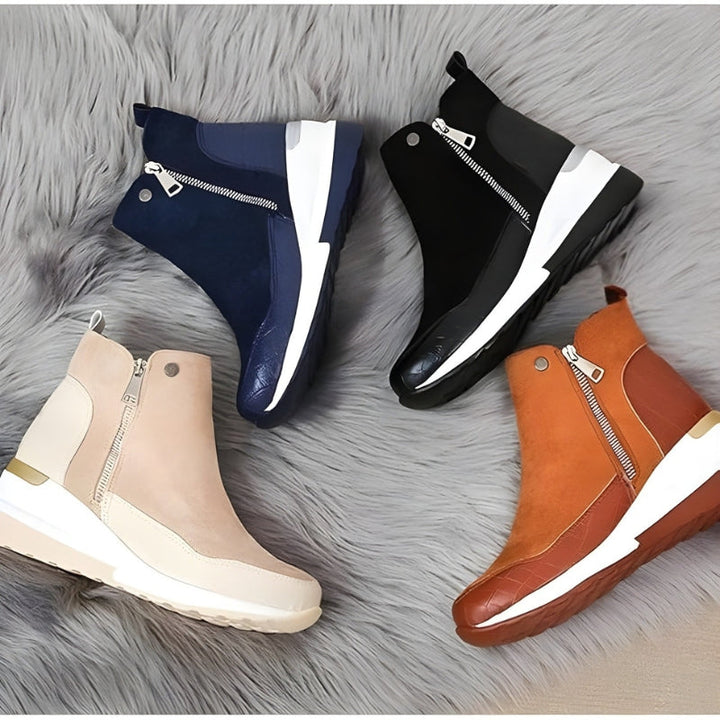 Orthopädische Leder Damen Stiefeletten - Emma