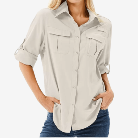 Atmungsaktive Wandershirt für Damen | Lange Ärmel