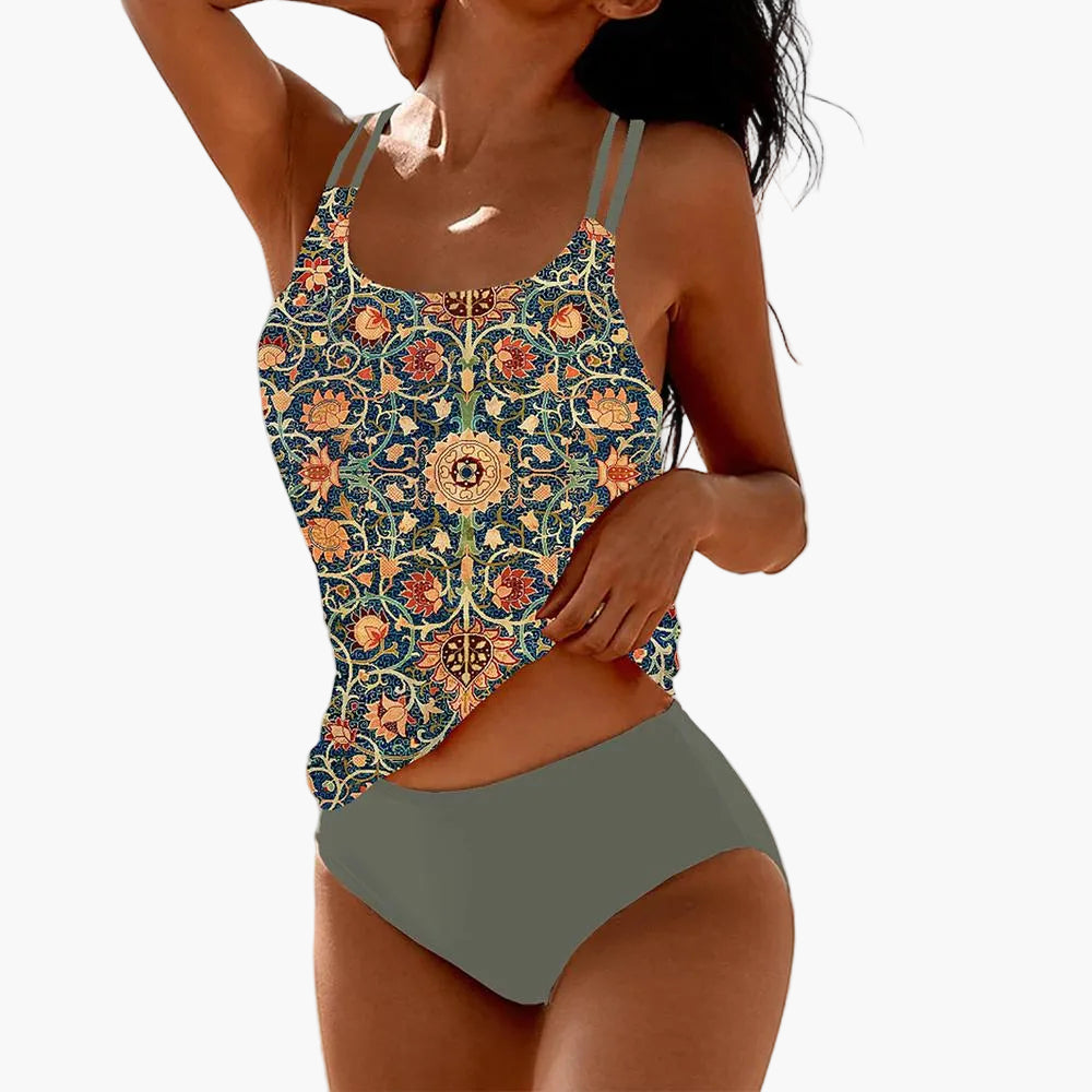 Dam Tankini Bikini Set – Bohemian Stil für Strand und Pool
