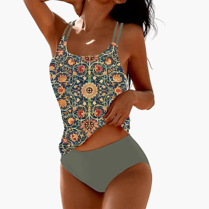 Dam Tankini Bikini Set – Bohemian Stil für Strand und Pool