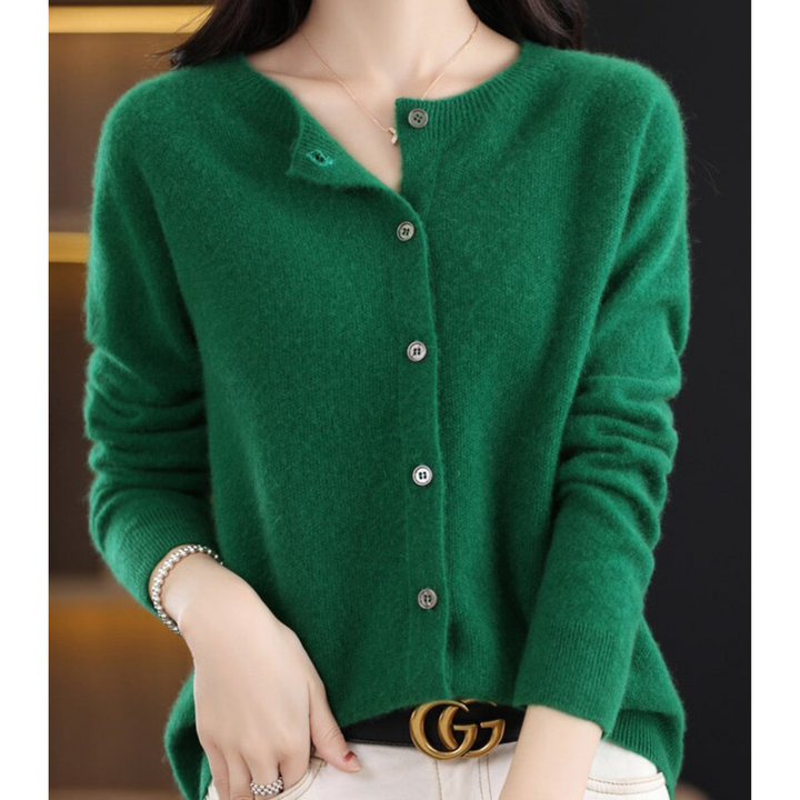 Kaschmir Cardigan Damen Offene Vorderseite Strickpullover