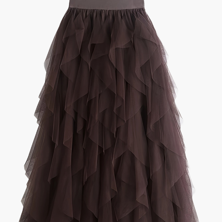 Damenrock Elegante Mehrlagige Volant Romantisches Festkleid