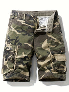 Herren-Bermudashorts mit Camouflage-Design und Taschen