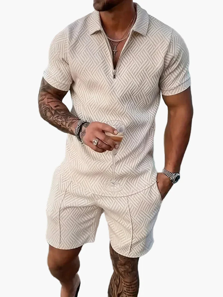 Set aus Polo und Shorts im lässigen Stil für Herren – Sommerliche entspannte Eleganz
