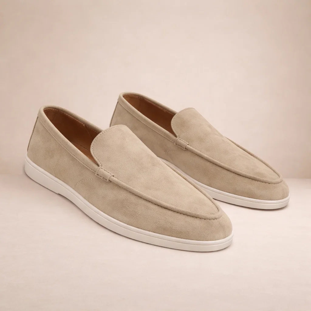 Lässige Slipper Herren Regular Fit Obermaterial aus Leder Schlupfschuh