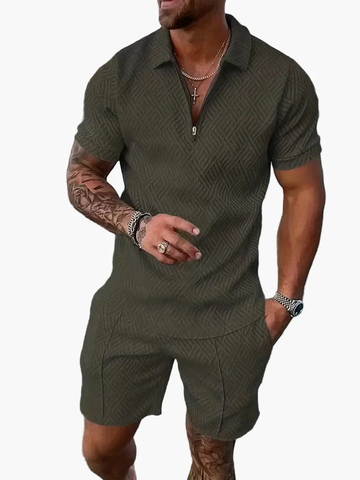 Set aus Polo und Shorts im lässigen Stil für Herren – Sommerliche entspannte Eleganz