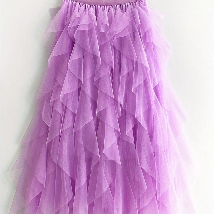 Damenrock Elegante Mehrlagige Volant Romantisches Festkleid