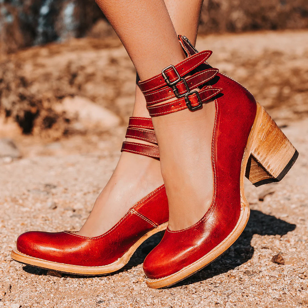 VIVIANA – Vintage Blockkheeled Stiefe