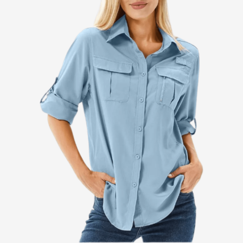 Atmungsaktive Wandershirt für Damen | Lange Ärmel