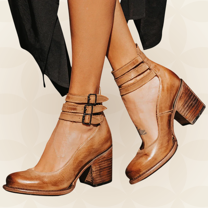 Nina - Damen Elegante Pumps mit Blockabsatz und Komfortpolsterung
